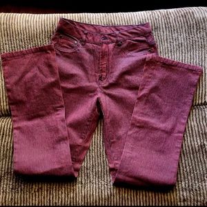 Size 4 jeans Red and Black Striped Bootcut Diane Gilman